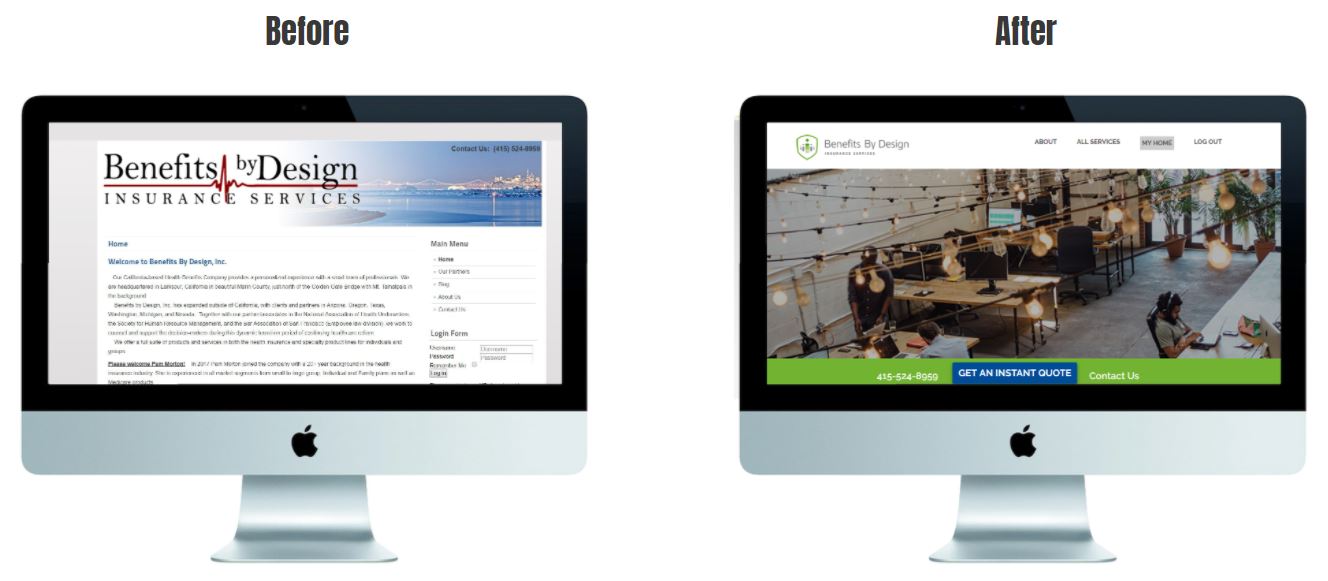 Future Bright - Marin Web Design - Before And After