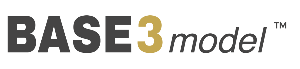 Learn BASE3 Digital Marketing Strategies 10 BASE 3 MODEL LOGO DARK GRAY