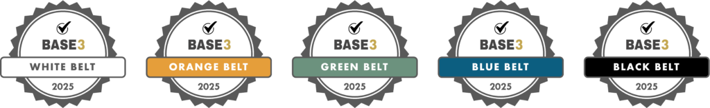 Learn BASE3 Digital Marketing Strategies 11 BASE3 Certification Icons